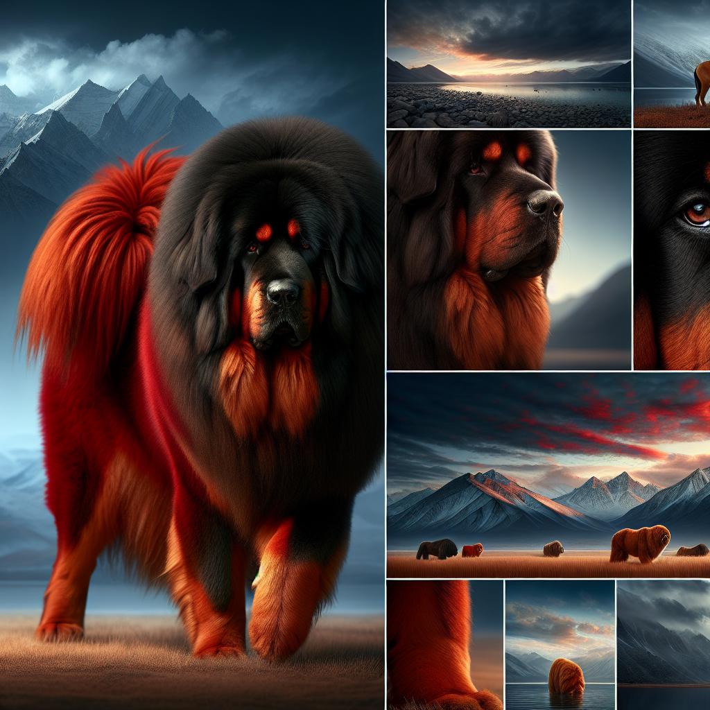 Unikátní krása tibetské dogy červené