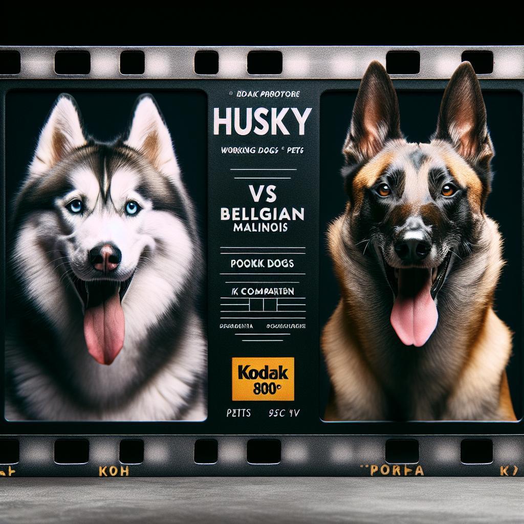 Husky vs belgický ovčák malinois: Srovnání pracovních psů