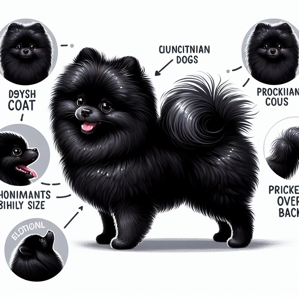 Pomeranian Černý a jeho půvabné vlastnosti