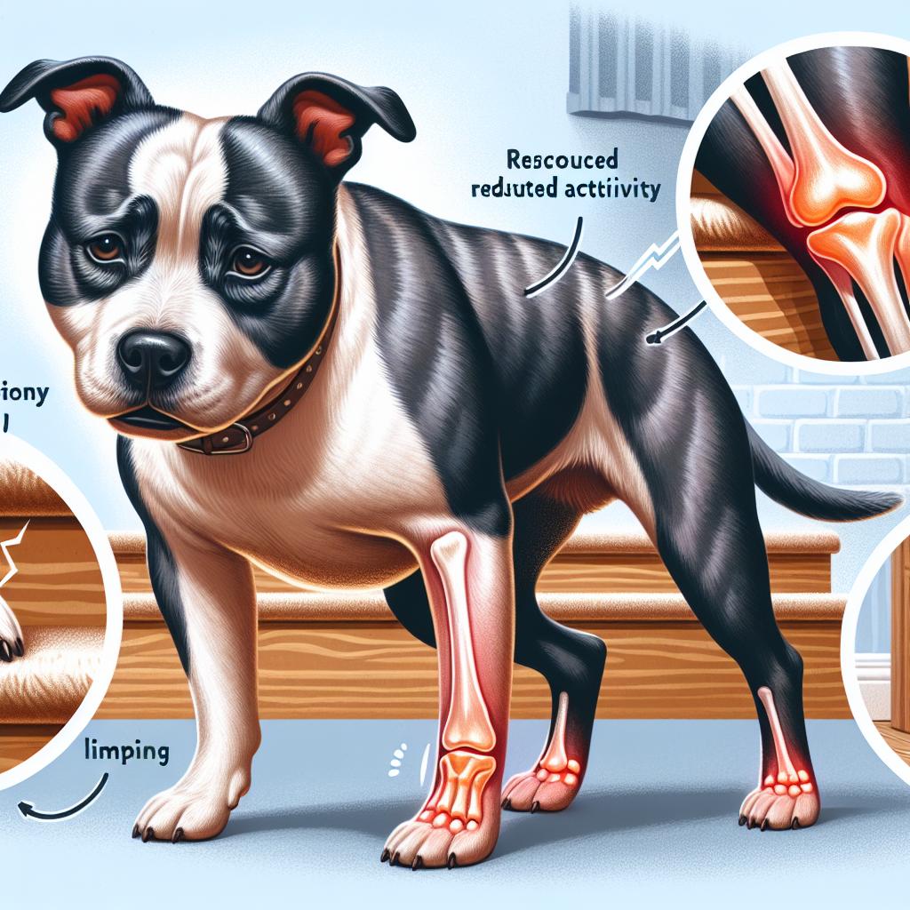 Příznaky zánětu kloubu u stafordšírského bulteriéra