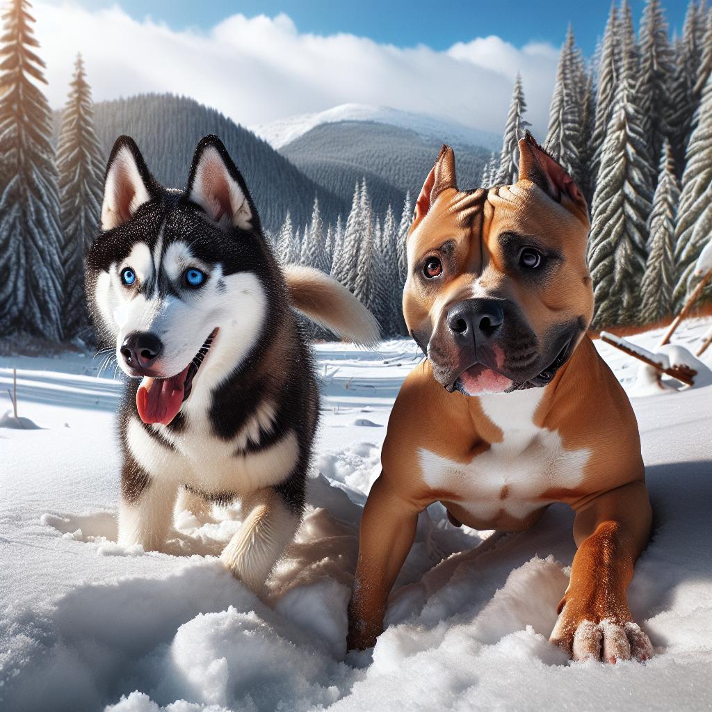 Přírodní instinkty: Husky a pitbull