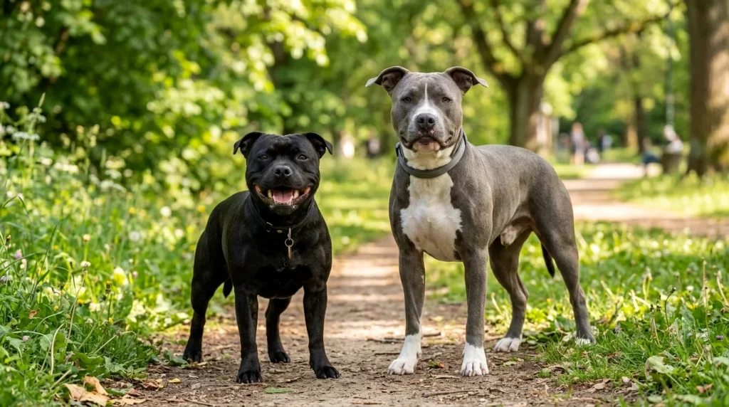 Amstaff a stafordšírský bulteriér srovnání velikosti a povahy